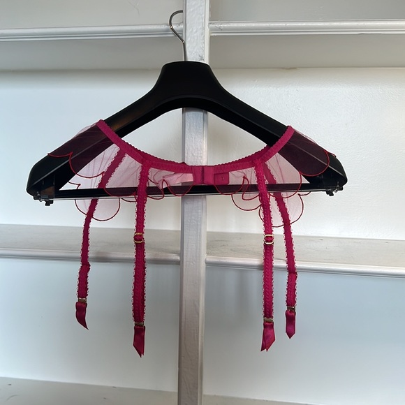 Agent Provocateur Fuchsia Pink Red Lorna Suspender - 6 - Picture 3 of 7